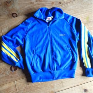 Vintage WILSON Full Zip Polyester Tennis Track Jacket Medium